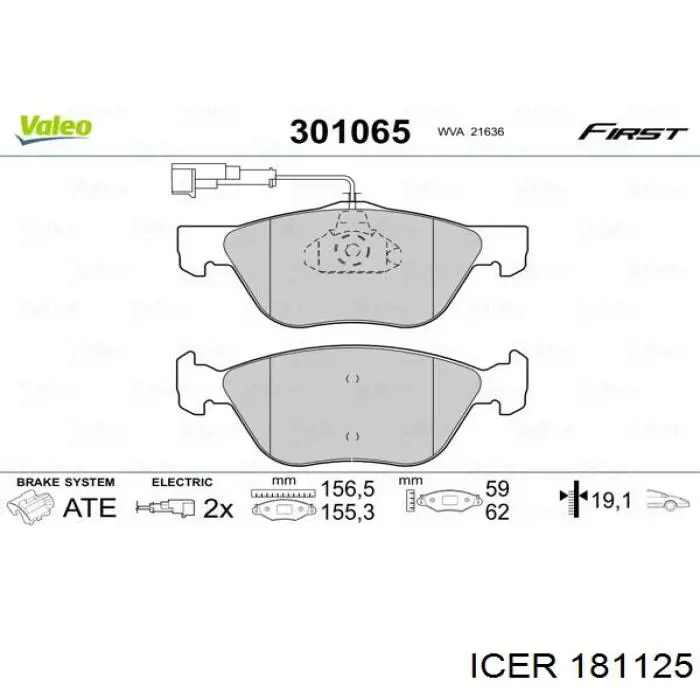 Pastillas de freno delanteras Alfa Romeo 156 932