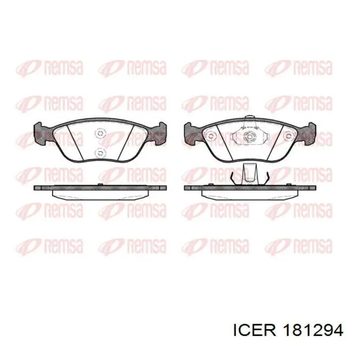 181294 Icer pastillas de freno delanteras