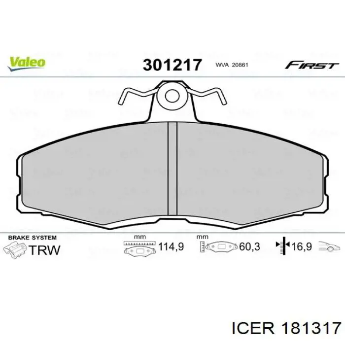 Pastillas de freno para Skoda Felicia 791, 6U1