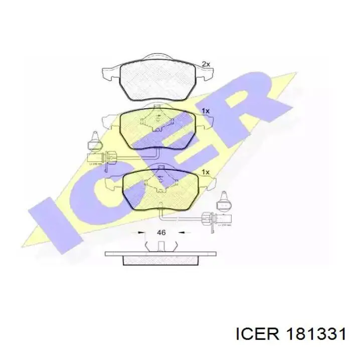 Pastillas de freno 181331 Icer