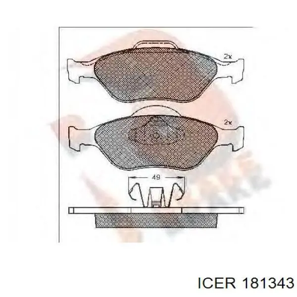 181343 Icer Pastillas delanteras