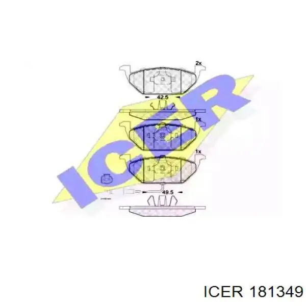 Pastillas de freno 181349 Icer