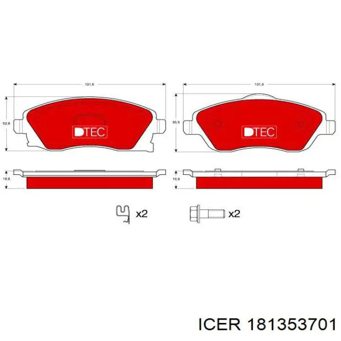 Pastillas de freno delanteras Opel Corsa F08, F68