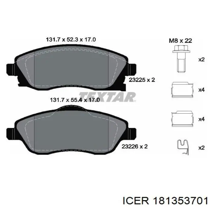 Pastillas de freno delanteras Opel Corsa F08, F68