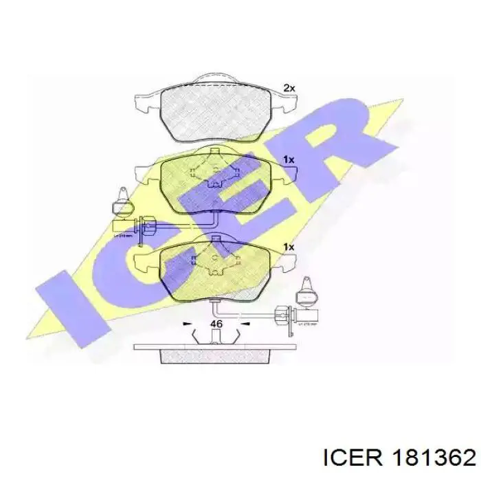Comprar 181362 Icer Pastillas delanteras de freno
