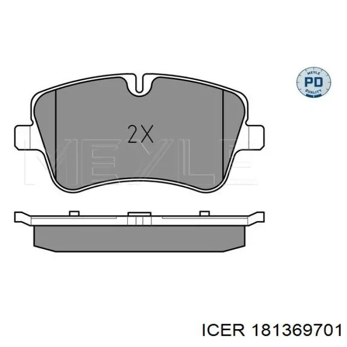181369-701 Icer pastillas de freno delanteras