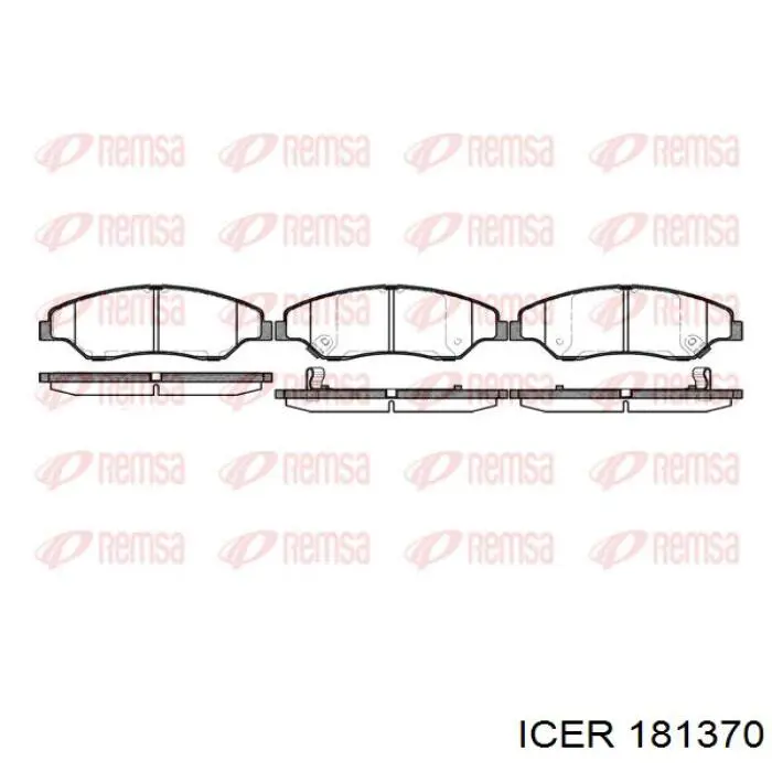 181370 Icer pastillas de freno delanteras