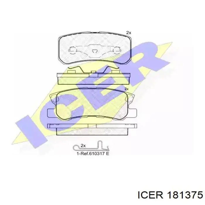 Pastillas de freno traseras 181375 Icer