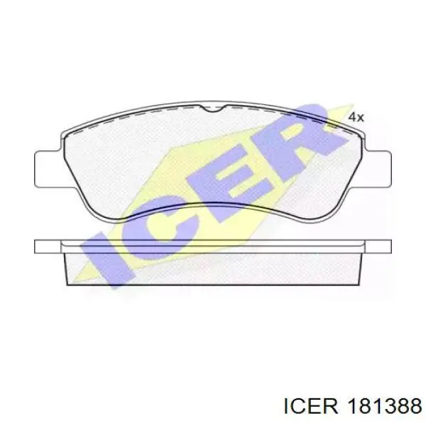 181388 Icer pastillas de freno delanteras