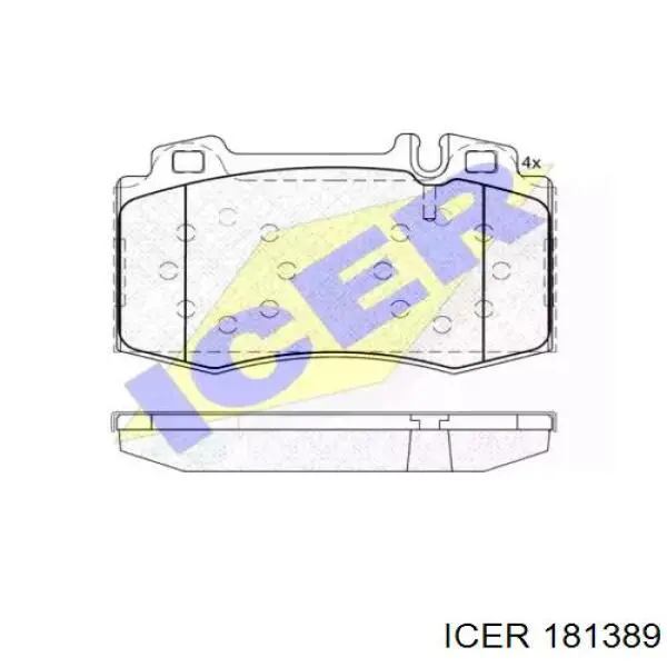 181389 Icer Pastillas delanteras