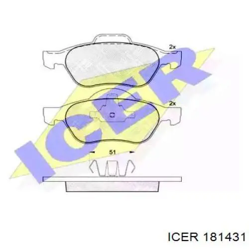 Pastillas de freno delanteras Icer 181431