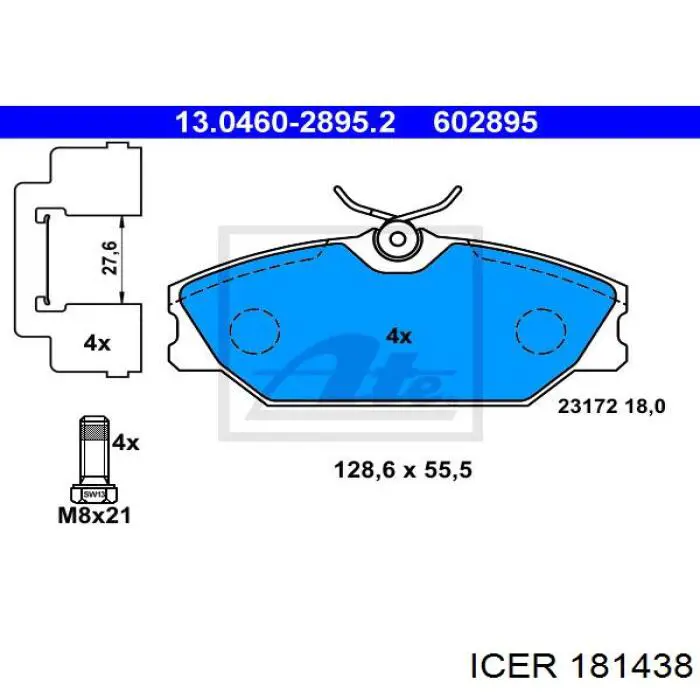 Pastillas de freno delanteras Renault Laguna 1 B56, 556