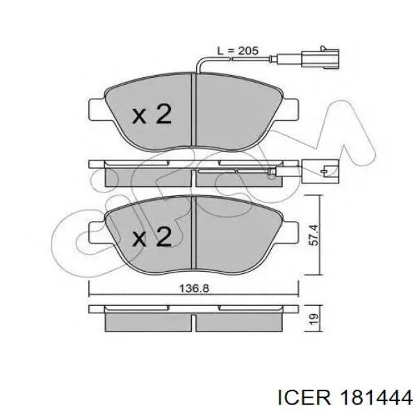 Pastillas de freno delanteras Fiat Stilo 192