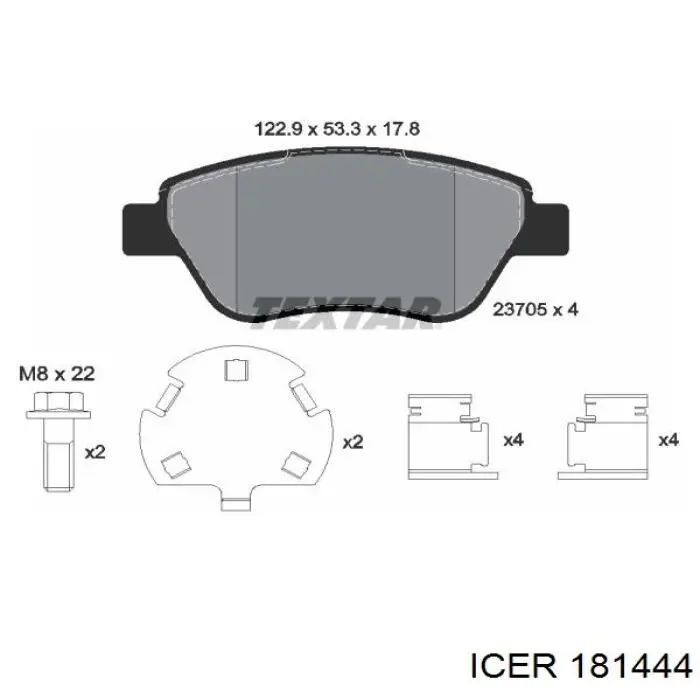 Pastillas de freno delanteras Fiat Stilo 192