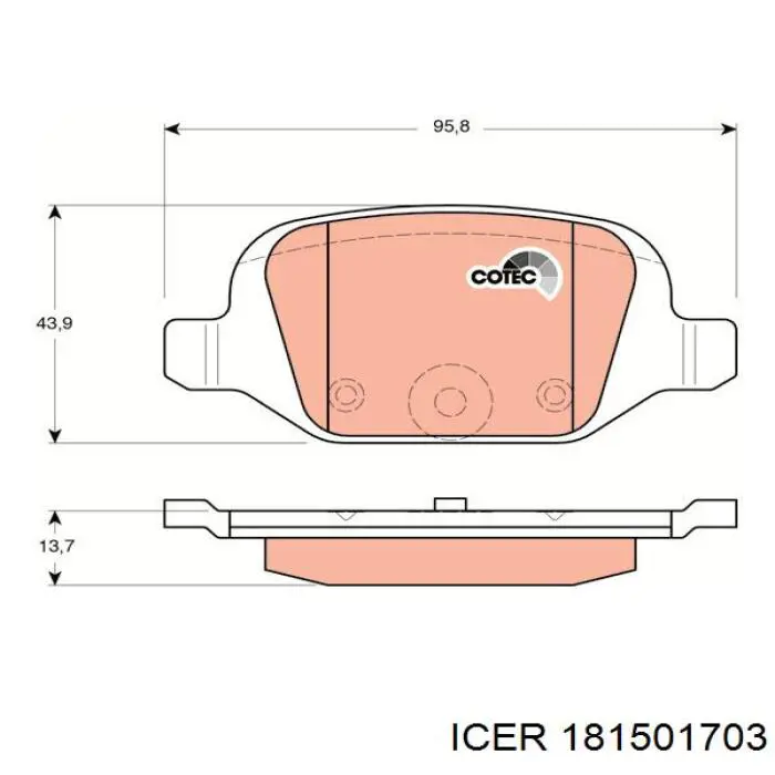 181501-703 Icer pastillas de freno traseras