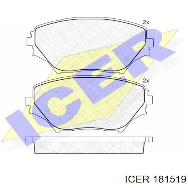 181519 Icer pastillas de freno delanteras