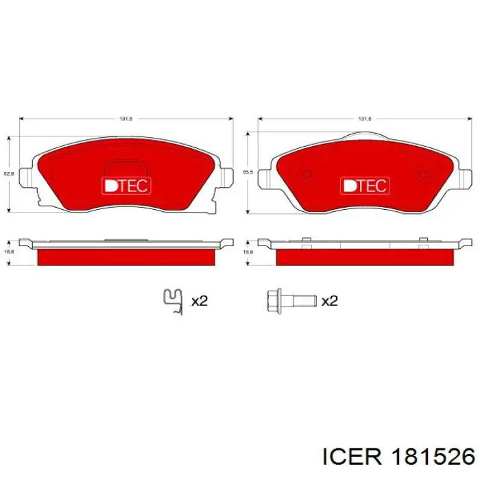 Pastillas de freno delanteras Opel Corsa F08, F68