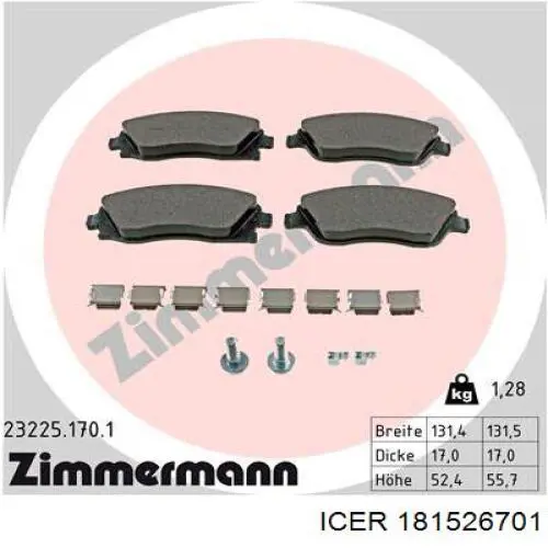 Pastillas de freno delanteras Opel Corsa F08, F68