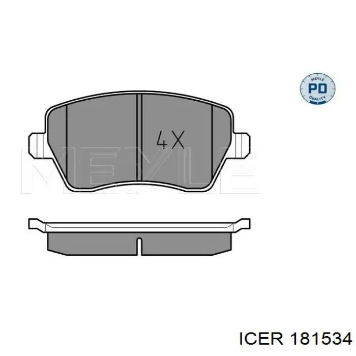 181534 Icer pastillas de freno delanteras