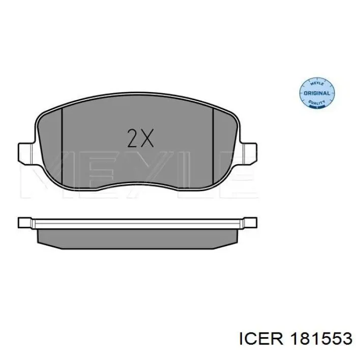 181553 Icer pastillas de freno delanteras