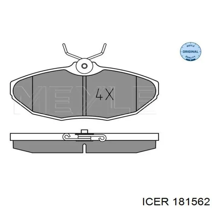 181562 Icer pastillas de freno traseras