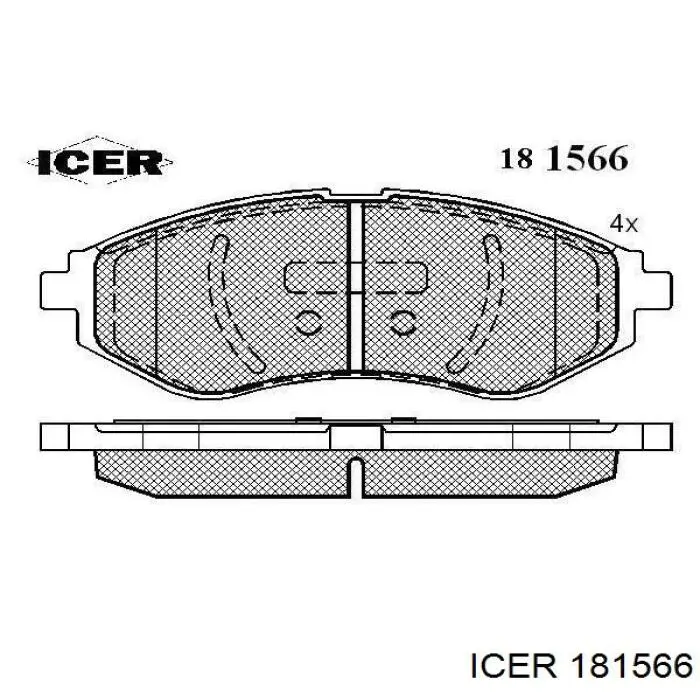 181566 Icer pastillas de freno delanteras