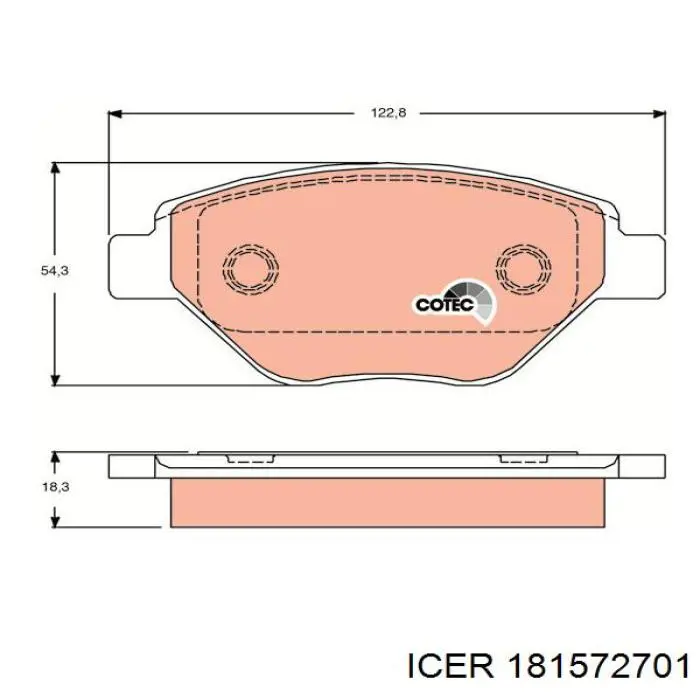 181572-701 Icer pastillas de freno delanteras