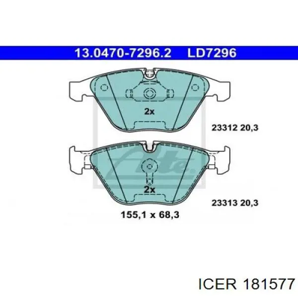 Pastillas de freno delanteras BMW 3 E90