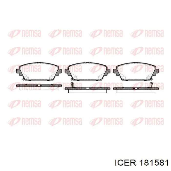 Pastillas de freno delanteras Icer 181581