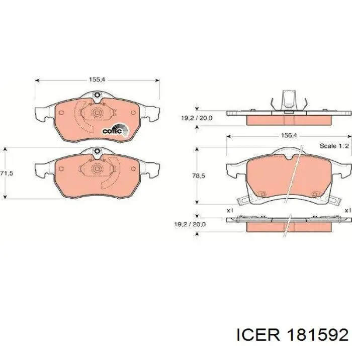 Pastillas de freno delanteras Opel Corsa X12