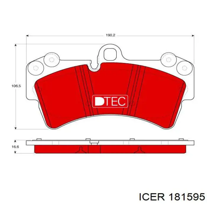 181595 Icer Pastillas delanteras