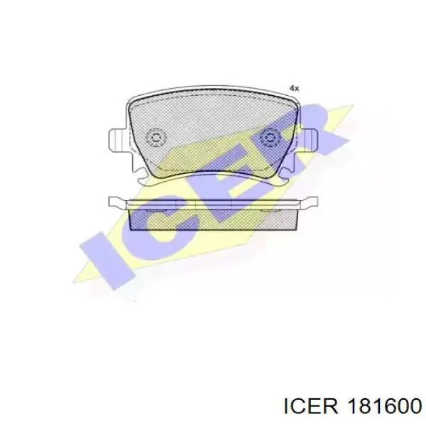 Pastillas de freno traseras 181600 Icer