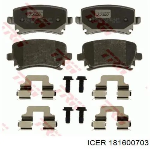181600703 Icer Pastillas freno traseras
