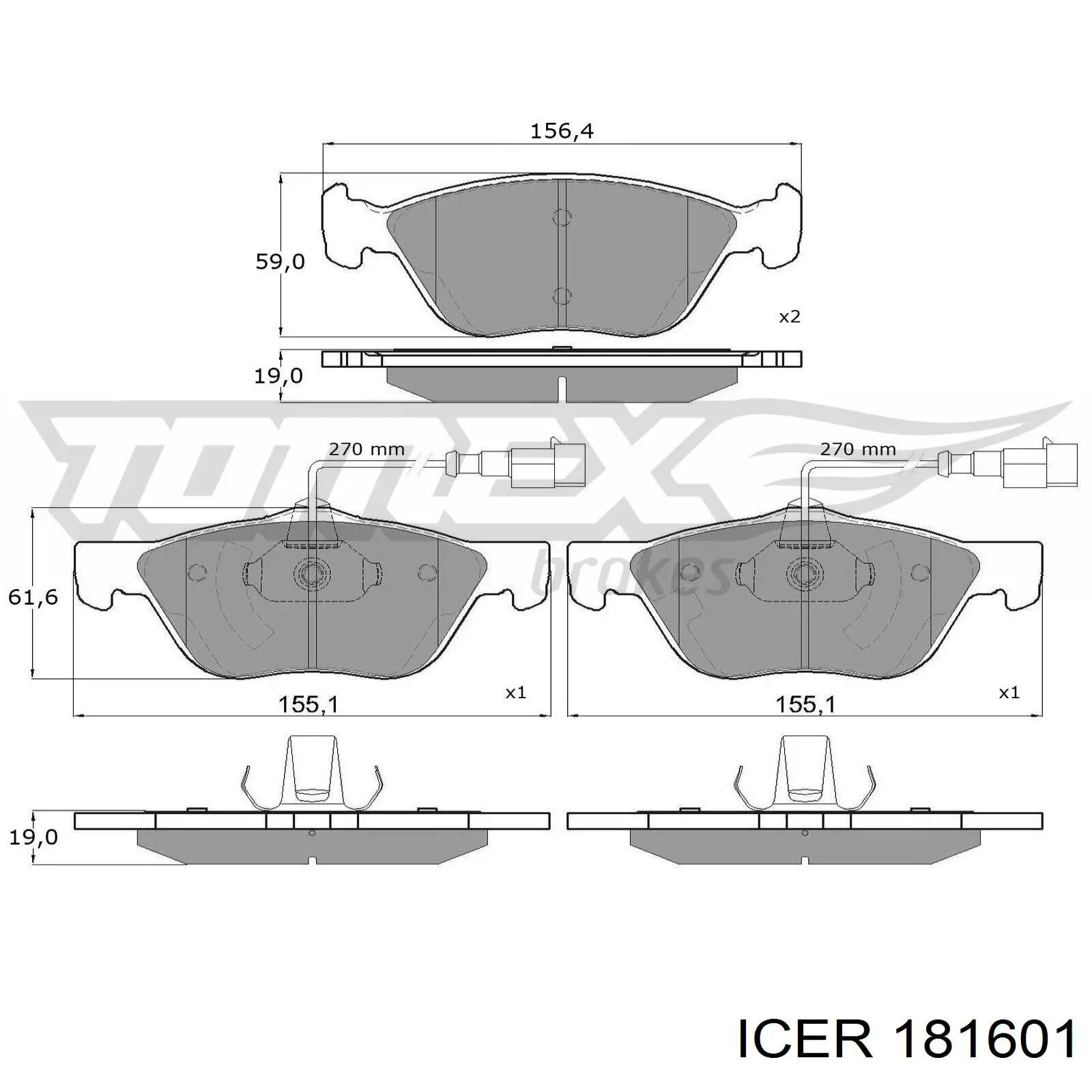 Pastillas de freno delanteras Alfa Romeo 156 932