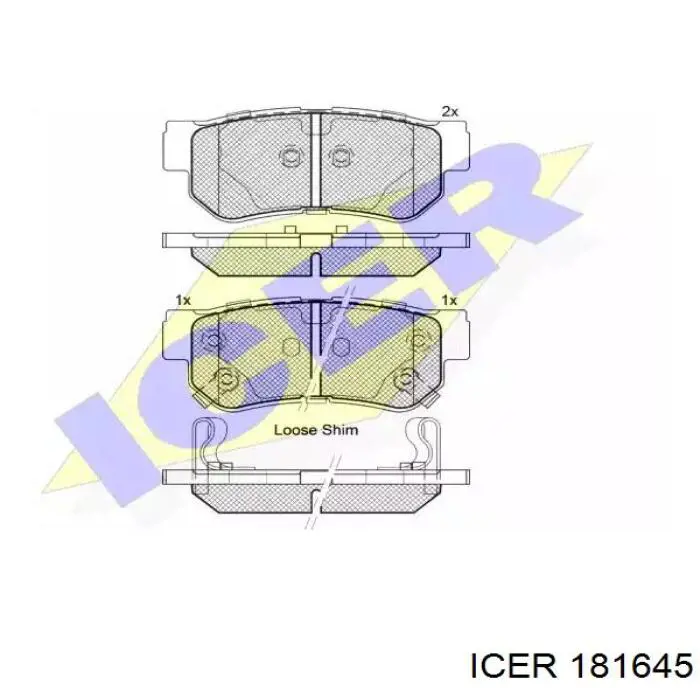 181645 Icer Pastillas freno traseras