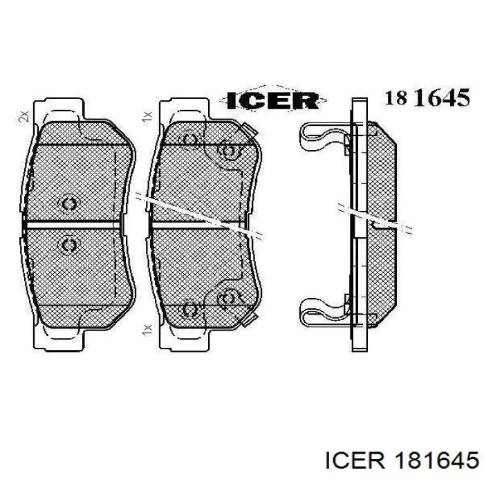Pastillas traseras de freno Icer 181645 precio, desde 17,91 EUR
