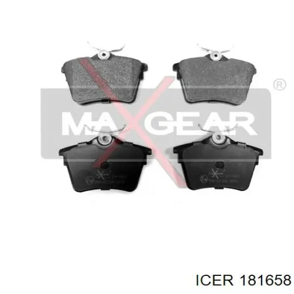 181658 Icer pastillas de freno traseras