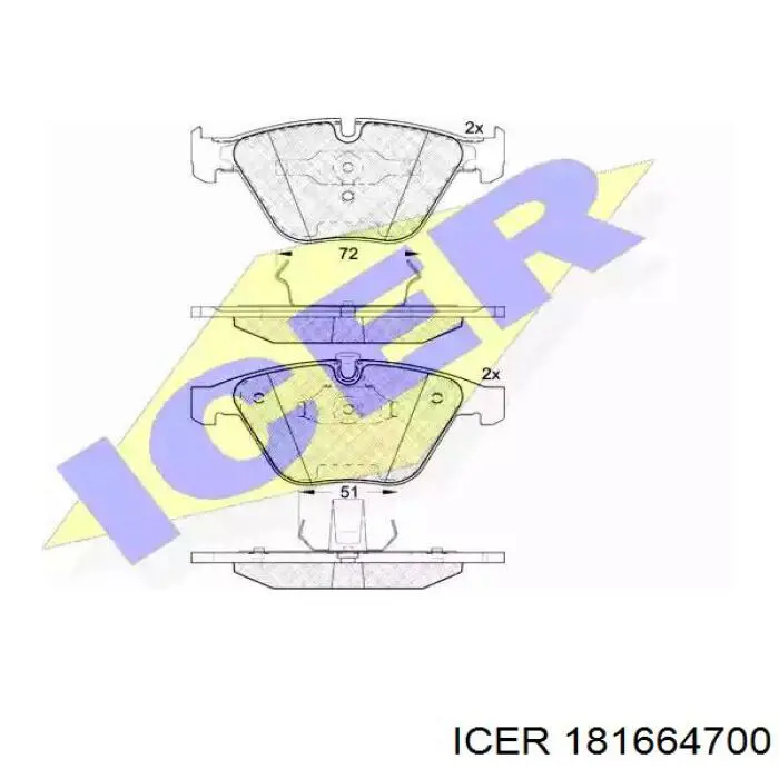 Pastillas traseras Icer 181664700