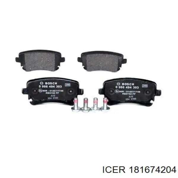 181674204 Icer Pastillas freno traseras