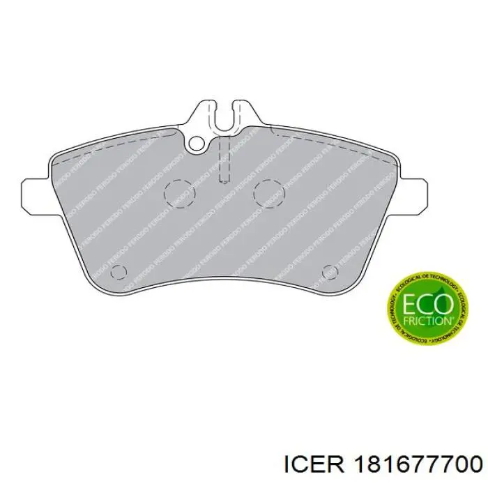 181677700 Icer pastillas de freno delanteras