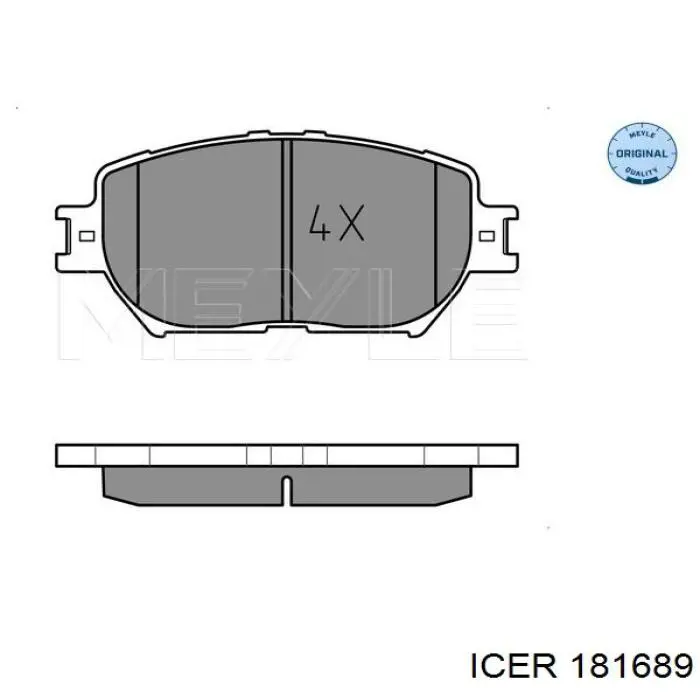 181689 Icer pastillas de freno delanteras