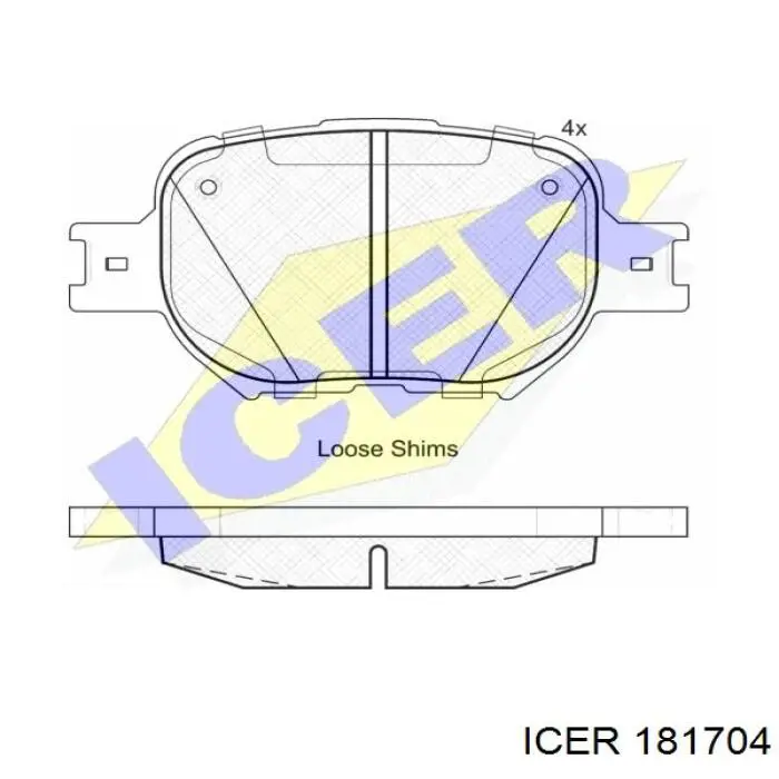 181704 Icer pastillas de freno delanteras