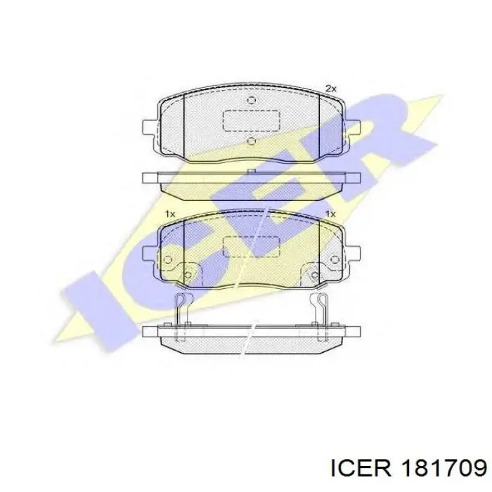 181709 Icer pastillas de freno delanteras