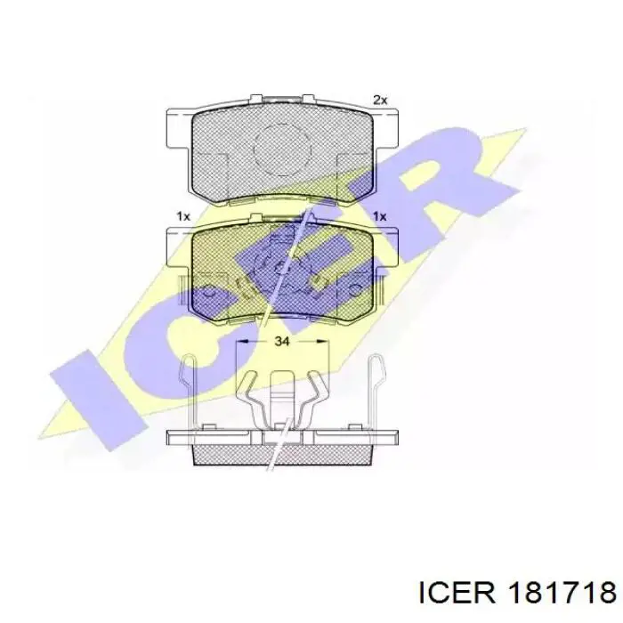 181718 Icer Pastillas freno traseras