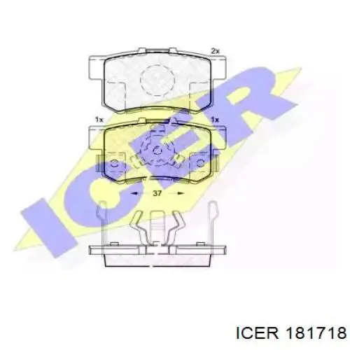 Pastillas traseras de freno Icer 181718 precio, desde 22,50 EUR