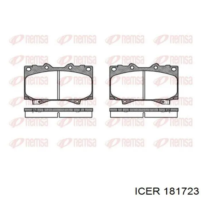 181723 Icer pastillas de freno delanteras