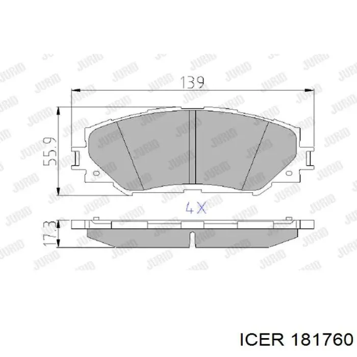 Comprar 181760 Icer Pastillas delanteras de freno