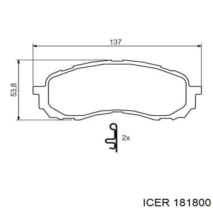 181800 Icer pastillas de freno delanteras