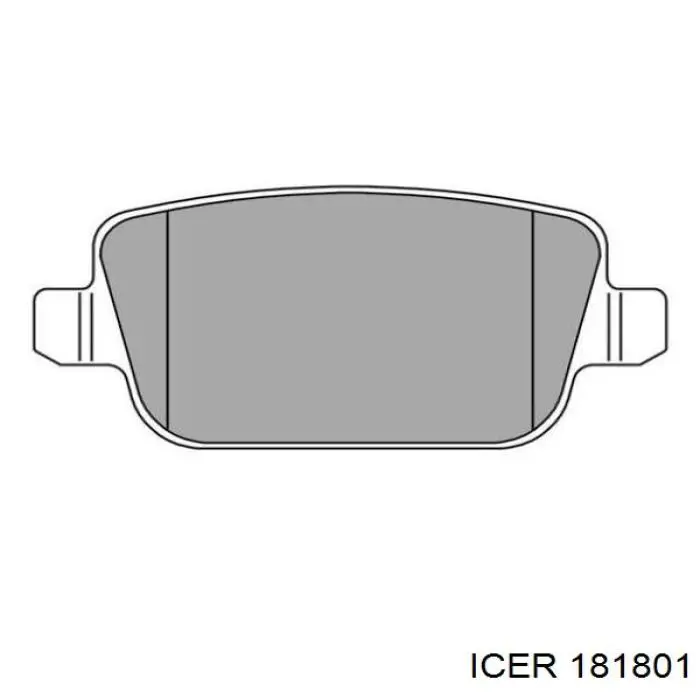 181801 Icer pastillas de freno traseras