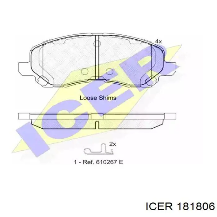 Comprar 181806 Icer Pastillas delanteras de freno